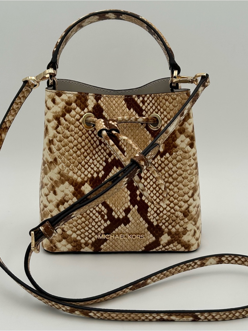 MICHAEL KORS Suri Small Python Embossed Crossbody Bag